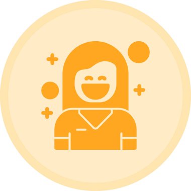 Kadın doktor simgesi, vektör illüstrasyonu