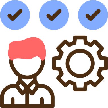 çalışan simgesi, basit vektör illüstrasyonu