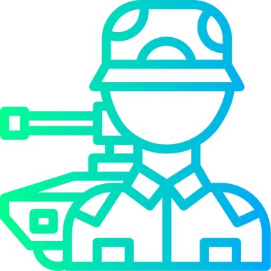 asker simgesi, vektör illüstrasyonu basit tasarım