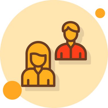 iş insanları grup simgesi düz stil