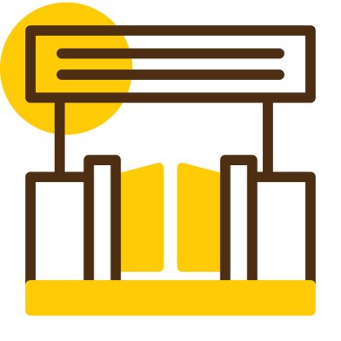 Bina. Web simgesi basit tasarım