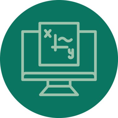 Bilgisayar ekranı. Web simgesi basit illüstrasyon