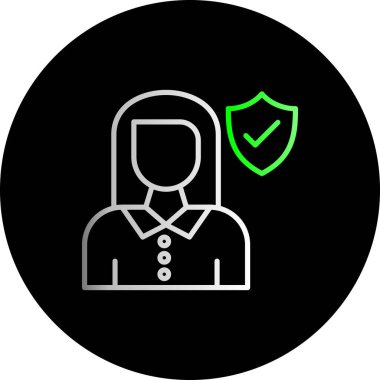 ID kart simgesi vektör illüstrasyonu