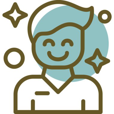 avatar erkek kişi simgesi - özet biçimi