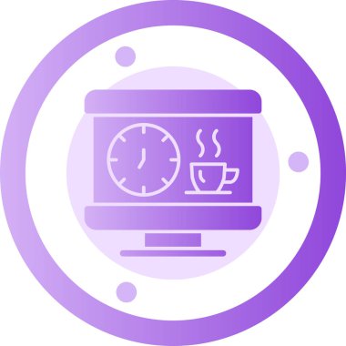 Kahve. Web simgesi basit illüstrasyon