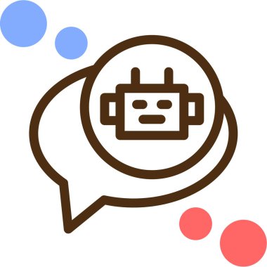 robot. Web simgesi basit illüstrasyon
