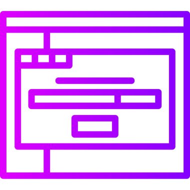 Tarayıcı. Web simgesi basit illüstrasyon