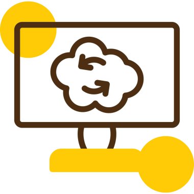 beyin simgesi modern vektör illüstrasyonu