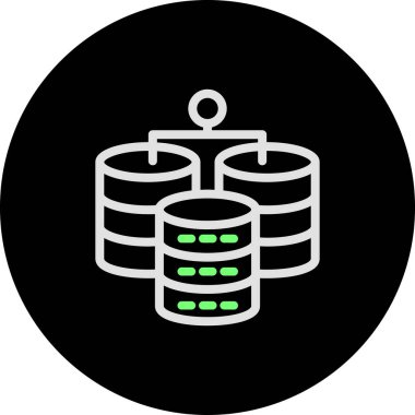 trend biçimi izole edilmiş arkaplanda veri depolama simgesi