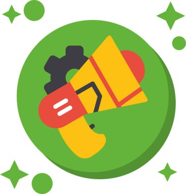 megafon ikonu. düz dizayn