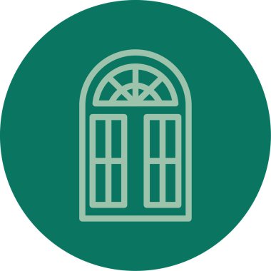 Eşsiz kapı vektör çizgisi simgesi