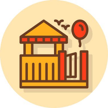 Lunapark vektör simgesi düz illüstrasyon