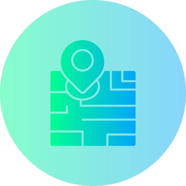 Bir harita simgesinin vektör illüstrasyonu