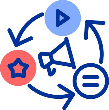 Pazarlama hedef simgesi. taslak pazarlama vektör sembolü, renk düz izole