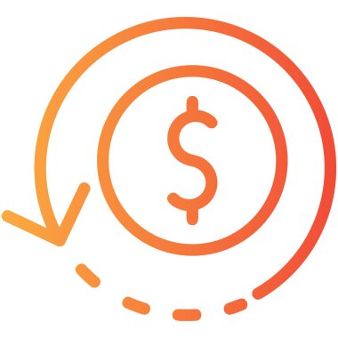 Dolar işareti. Web simgesi basit tasarım