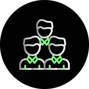 Grup insanlar simgesi, vektör çizim