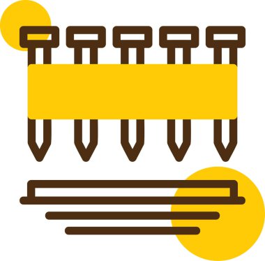 çit simgesi, vektör çizimi