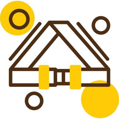 Bir bina simgesinin vektör illüstrasyonu