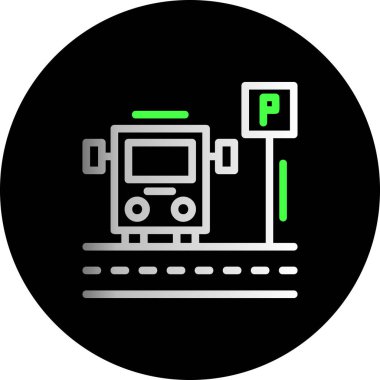 vektör illüstrasyon işareti simgesi park yeri