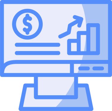 finansal rapor dizüstü simgesi, özet biçimi