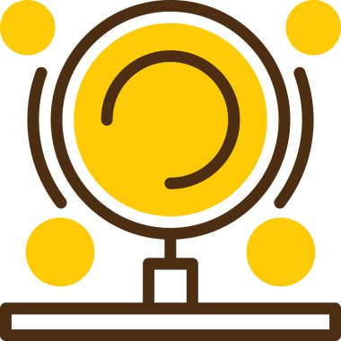 Bir karikatür kupa simgesinin vektör çizimi