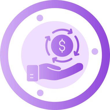 Para için. Web simgesi basit illüstrasyon