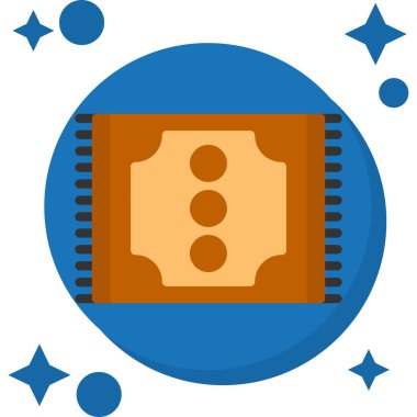 Mavi ve beyaz düğme simgesinin vektör çizimi