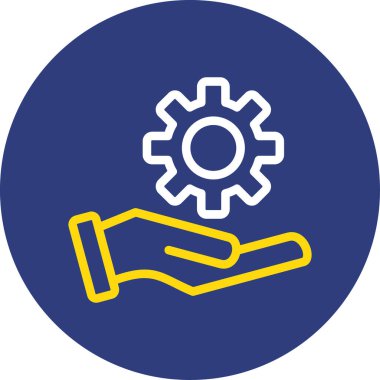 el ve anahtar simgesi, vektör illüstrasyonu