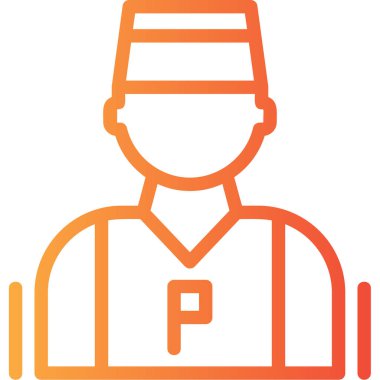 Stetoskop vektör simgesi olan hemşire adam.