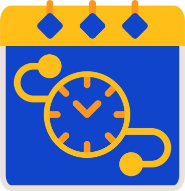 Saat simgesi vektör illüstrasyonu