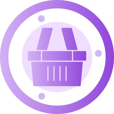 Alışveriş Sepeti simgesini, basit vektör çizim