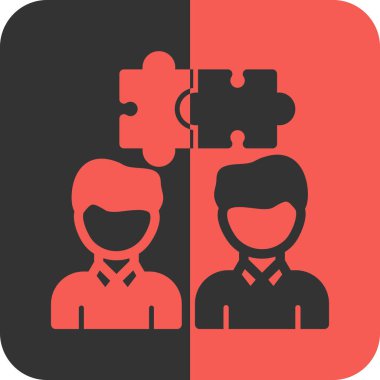 takım çalışması düz vektör simgesi