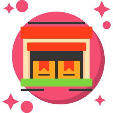 dükkan simgesi vektör illüstrasyonu