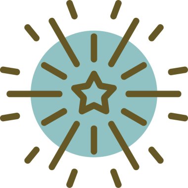 Havai fişekler. Web simgesi basit illüstrasyon