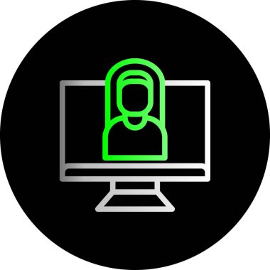 Dizüstü bilgisayar simgesi vektör çizimi