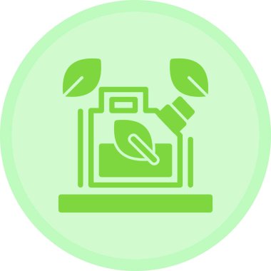 Ekoloji koruma ortamı simgesi ana hat biçiminde