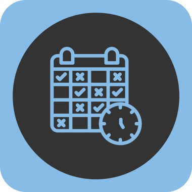 Takvim simgesinin vektör illüstrasyonu, basit konsept