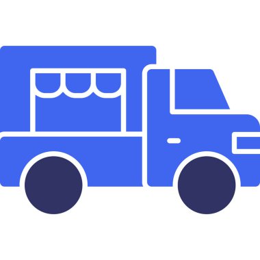 kamyon simgesi, vektör illüstrasyonu