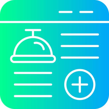Otelde. Web simgesi basit illüstrasyon