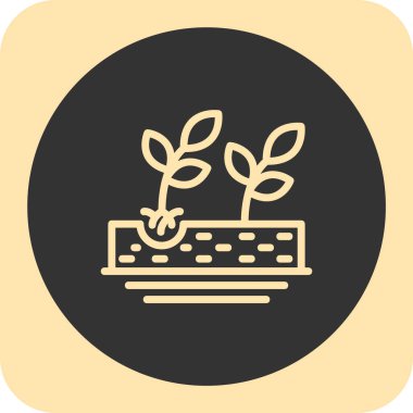 Büyüyen bitki simgesi vektör illüstrasyonu