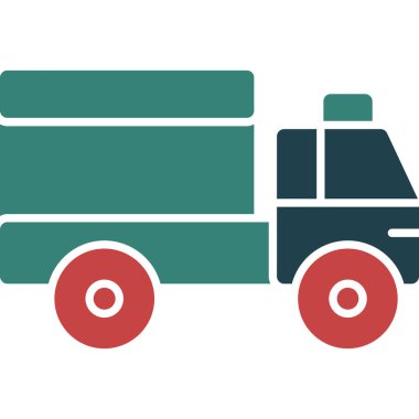 Düz stil araba dağıtım simgesi