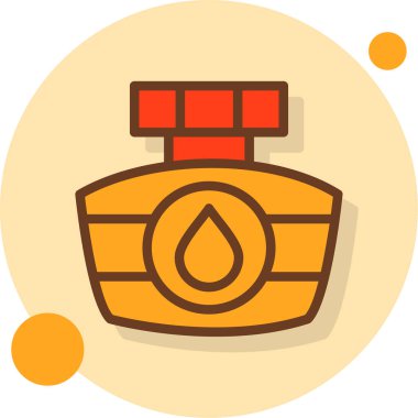 Bir benzin istasyonu simgesinin vektör illüstrasyonu