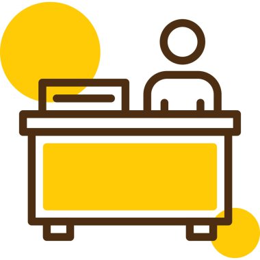 iş simgesi ve vektör illüstrasyonu beyaz arkaplanda izole edildi