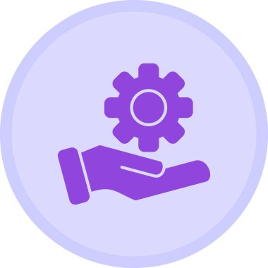 Bir el simgesinin vektör illüstrasyonu