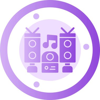 Modern müziğin vektör illüstrasyonu simgeden yoksun