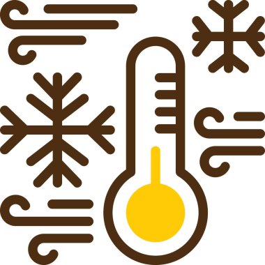 Özet biçiminde termometre soğuk sıcaklık simgesi