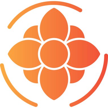 Çiçek simgesinin vektör illüstrasyonu