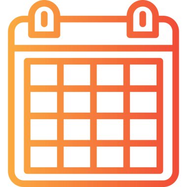 Takvim simgesi vektör illüstrasyonu