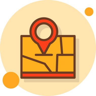 gps navigasyon konumu simgesi düz biçimli