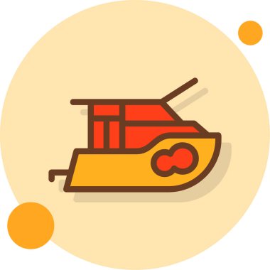 Bir traktörün vektör çizimi